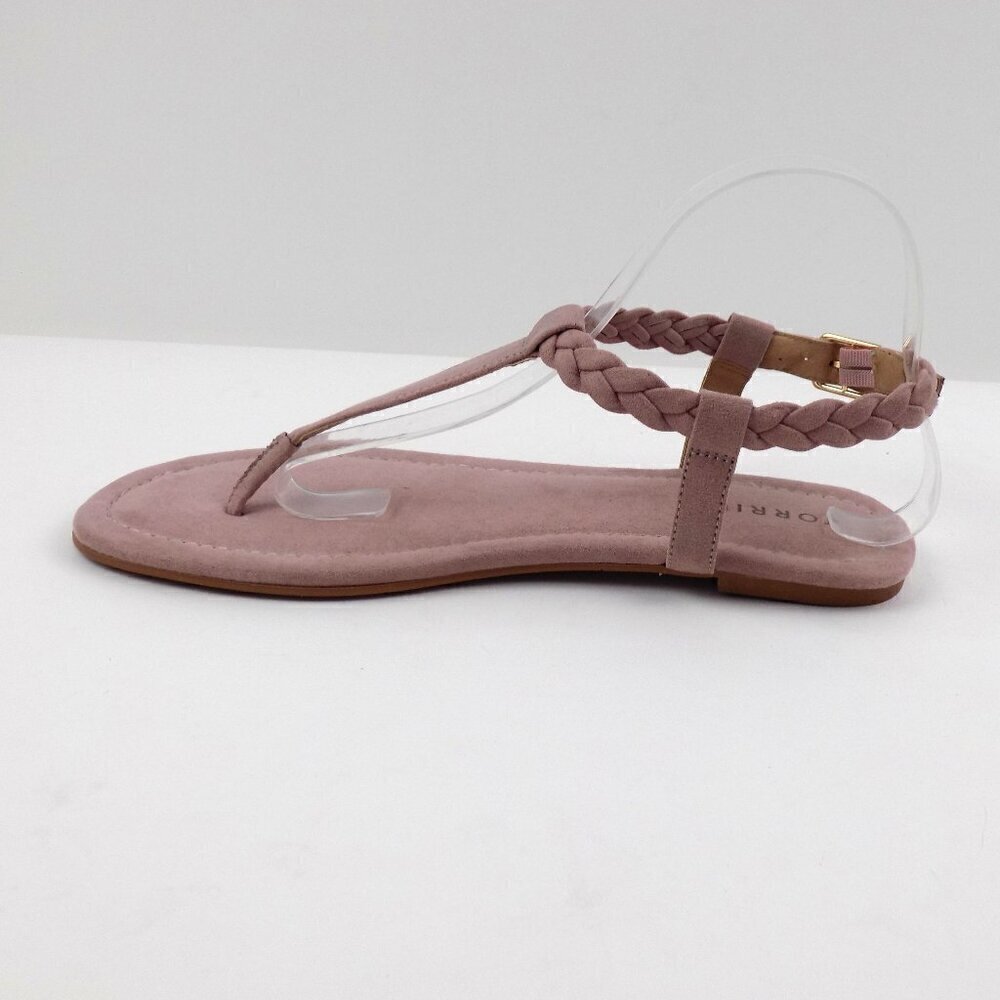 Torrid Braided T-Strap Sandals Size 9 Blush Pink - Picture 6 of 7